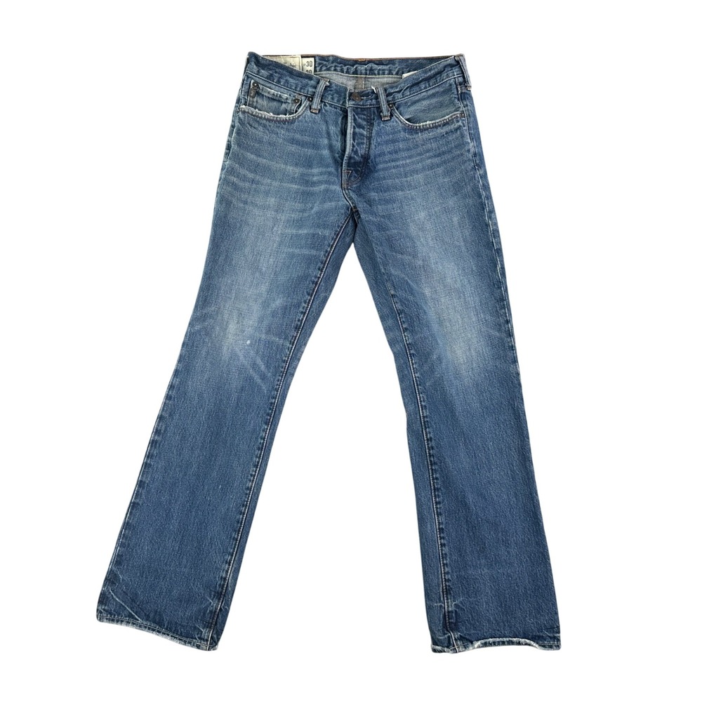 Abercrombie Fitch Jeans Mens 30X30 VTG Y2K Horton Straight Button Fly Distressed